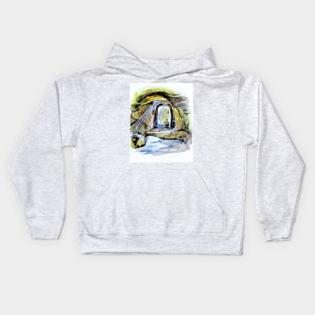 Cumaean Sibyl Cave Kids Hoodie by cjkell